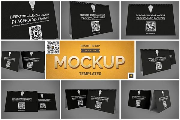 Desktop Calendar Mockups | Free & Premium Photoshop | Desktop Calendar Mockup Downloads